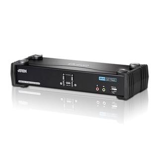 Aten KVM Switch 2-Port DVI DL DVI DualLink USB2 Audio7.1 EDID 2xKabel